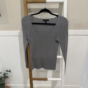 Banana Republic Light Gray Knit Top